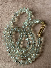 Faceted Green Amethyst Necklace