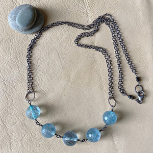 Aquamarine Marbles Necklace