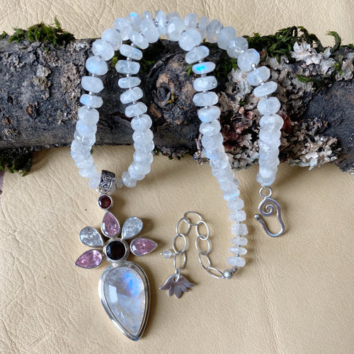 Rainbow Moonstone Necklace