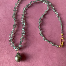 South Sea Pearl on Sapphire Necklace