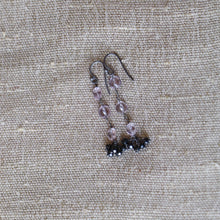 Amethyst with Black Garnet Earrings